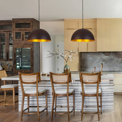 Pendant Light | Metal Dome Gold Interior Design