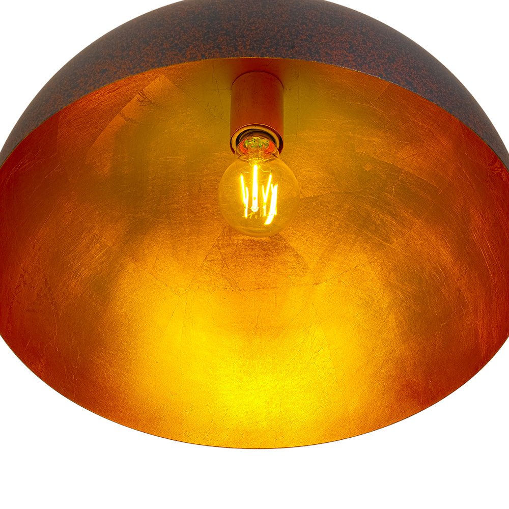Pendant Light | Metal Dome Gold Interior Design