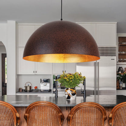 Pendant Light | Metal Dome Gold Interior Design