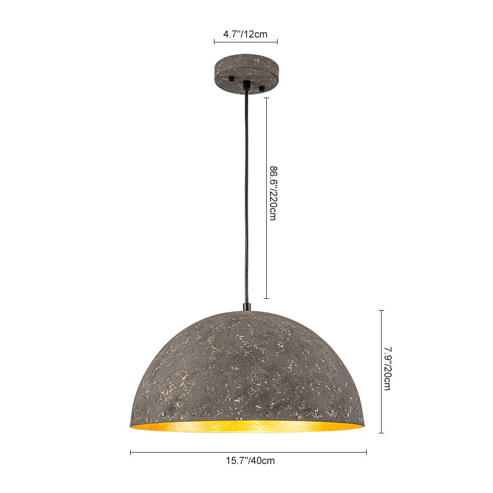 Pendant Light | Metal Dome Gold Interior Design