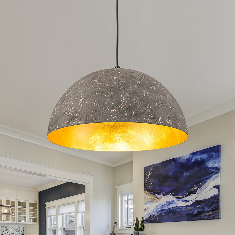 Pendant Light | Metal Dome Gold Interior Design
