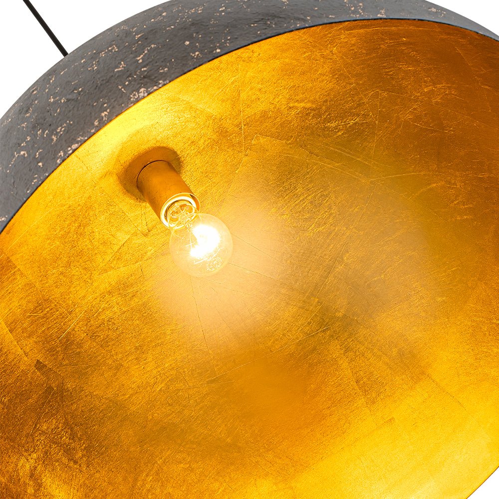 Pendant Light | Metal Dome Gold Interior Design