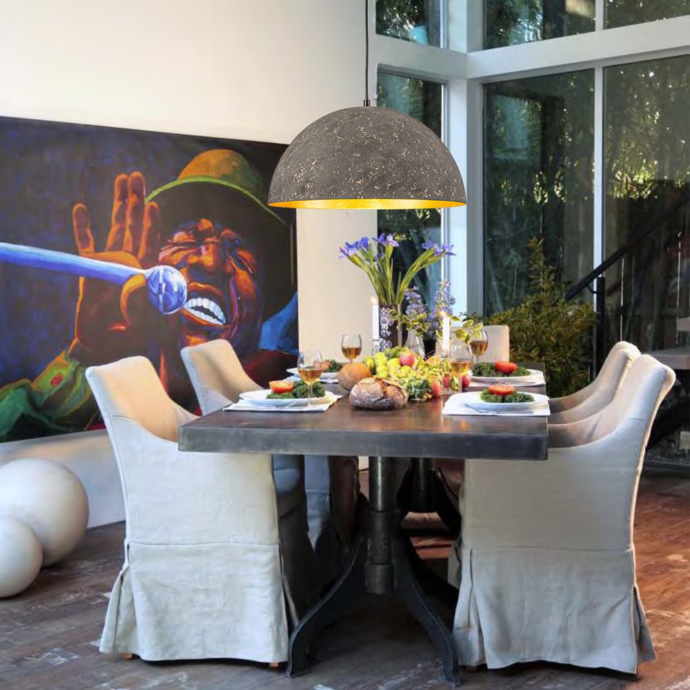 Pendant Light | Metal Dome Gold Interior Design