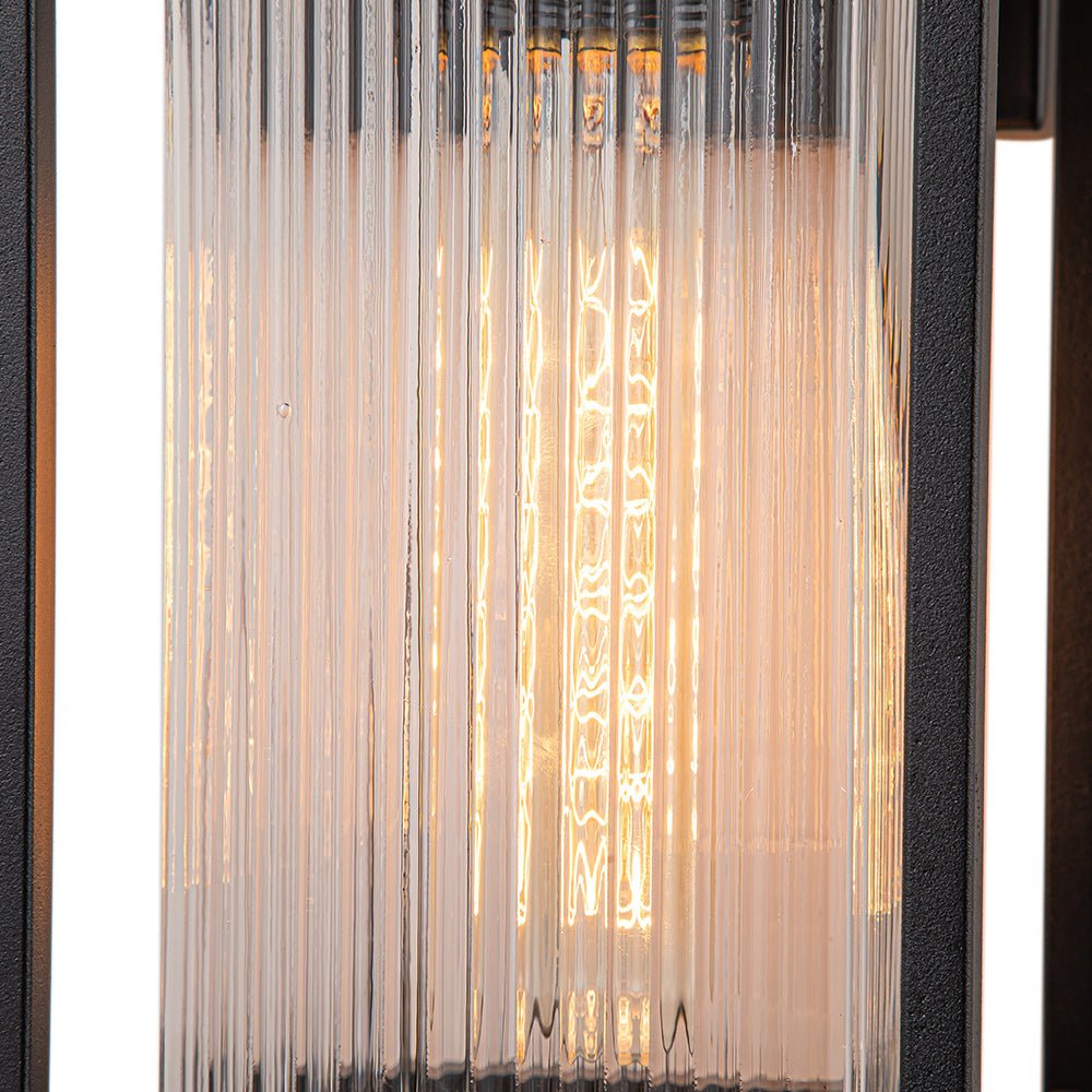 Wall Light | Ribbed Glass Lantern Design