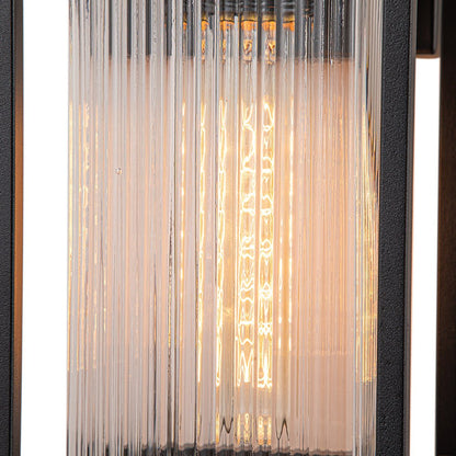 Wall Light | Ribbed Glass Lantern Design