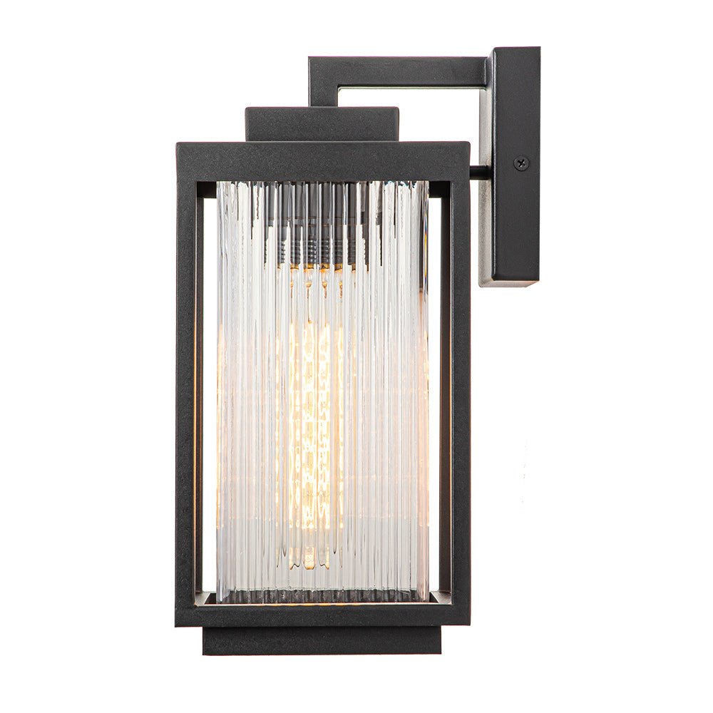 Wall Light | Ribbed Glass Lantern Design