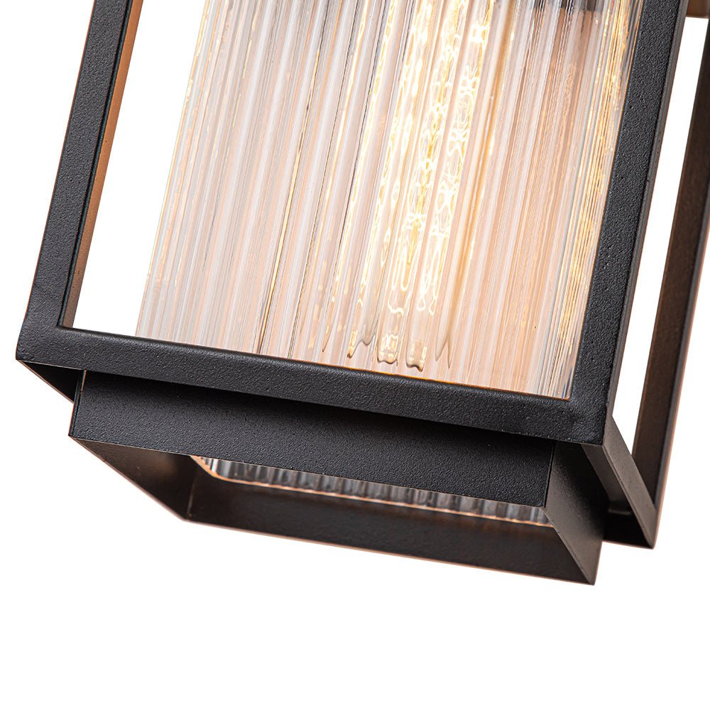 Wall Light | Ribbed Glass Lantern Design