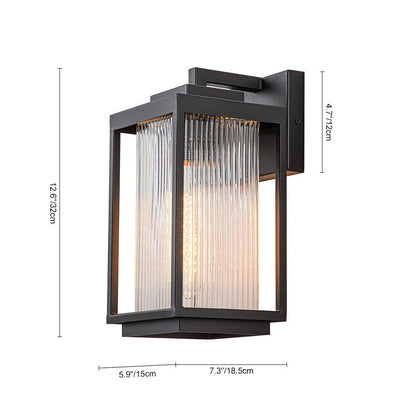 Wall Light | Ribbed Glass Lantern Design