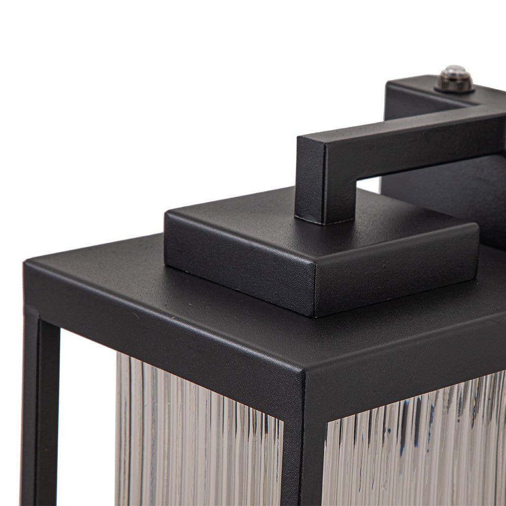 Wall Light | Ribbed Glass Lantern Design