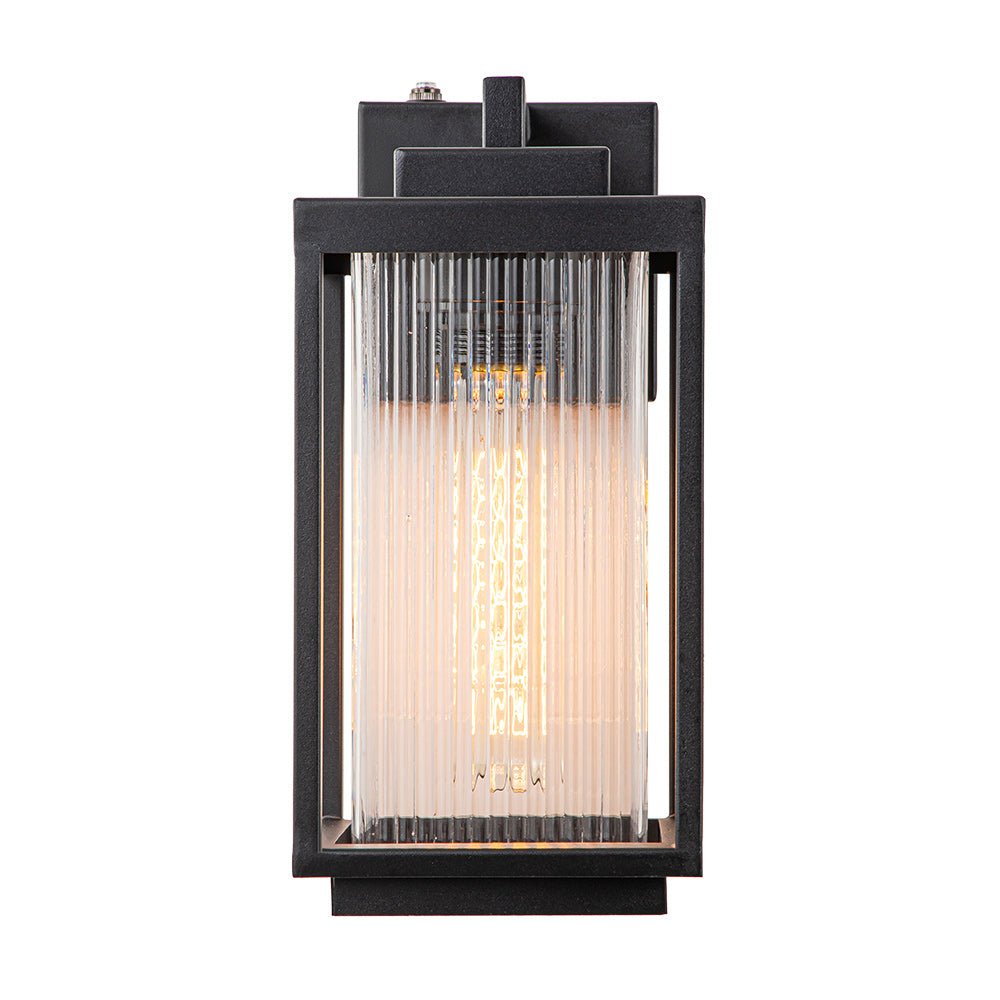 Wall Light | Ribbed Glass Lantern Design
