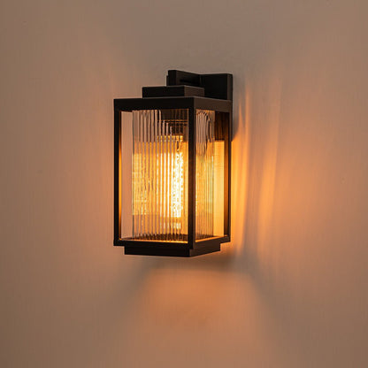 Wall Light | Ribbed Glass Lantern Design