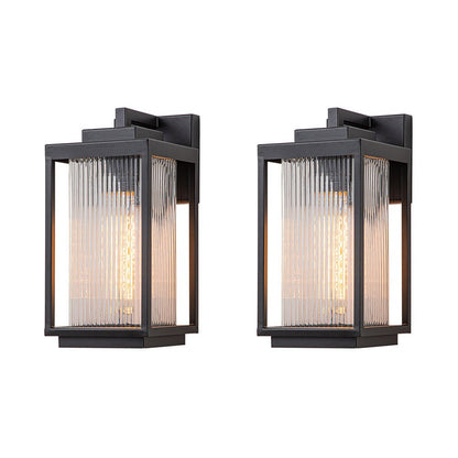 Wall Light | Ribbed Glass Lantern Design
