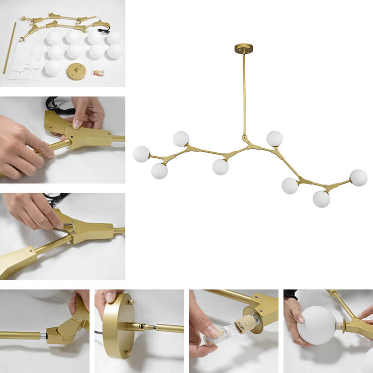 Pendant Light | Branch Bubble Glass Chandelier
