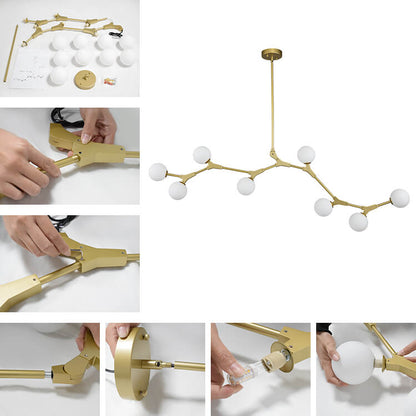 Pendant Light | Branch Bubble Glass Chandelier