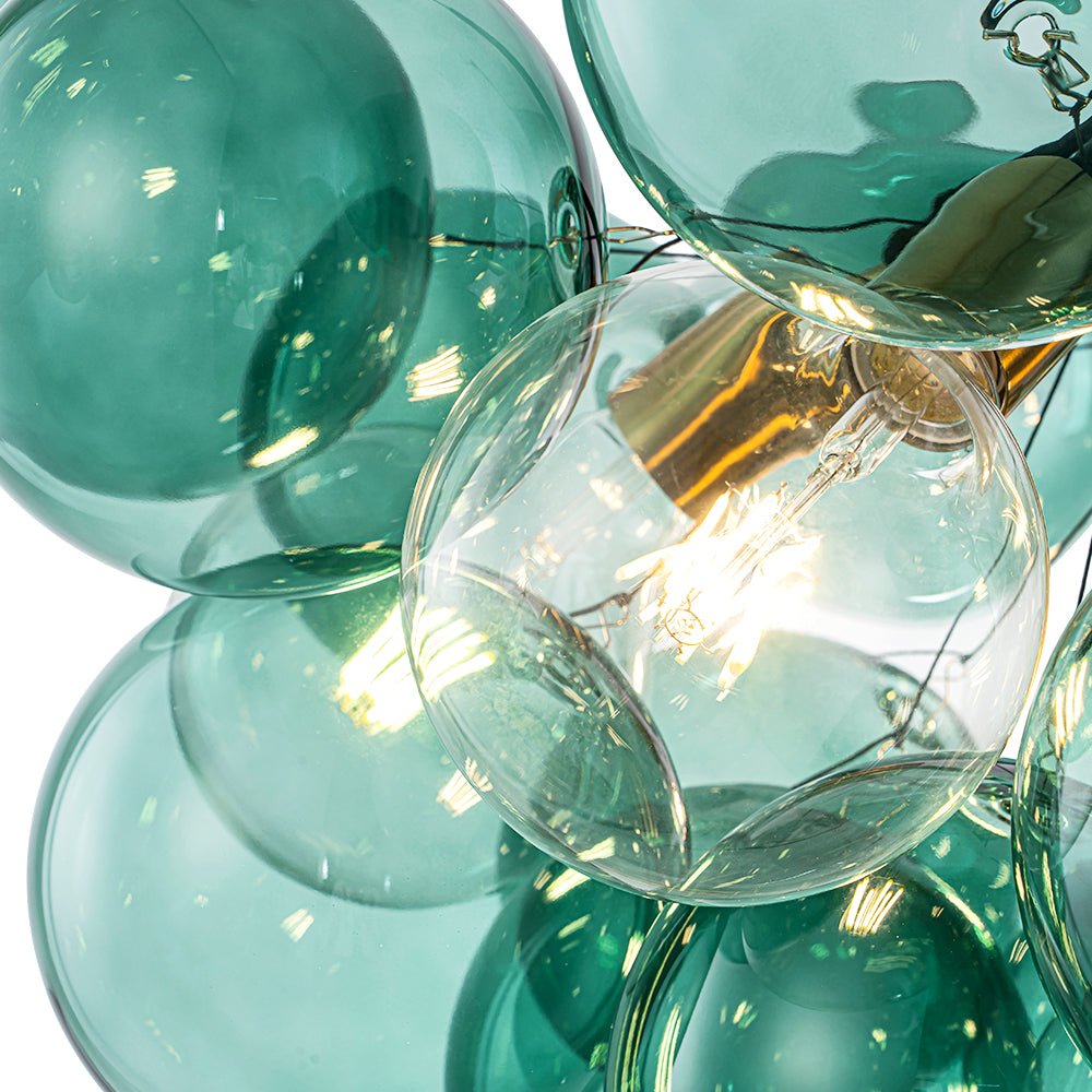 Pendant Light | Green Bubble Glass Chandelier