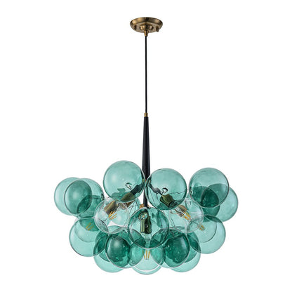 Pendant Light | Green Bubble Glass Chandelier