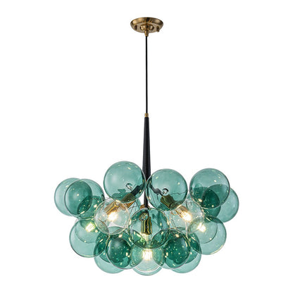 Pendant Light | Green Bubble Glass Chandelier
