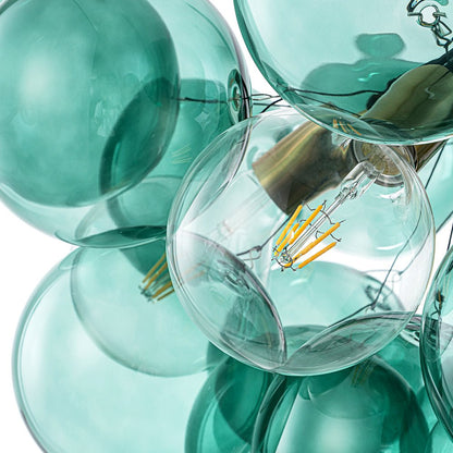 Pendant Light | Green Bubble Glass Chandelier