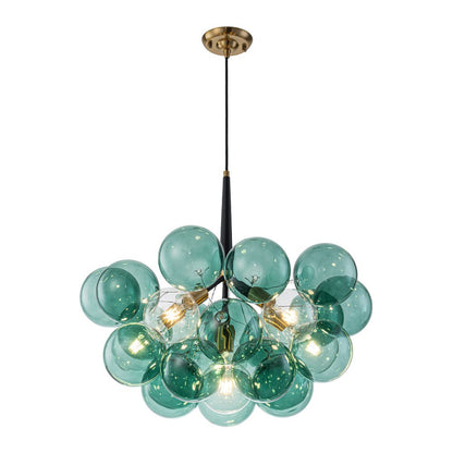 Pendant Light | Green Bubble Glass Chandelier