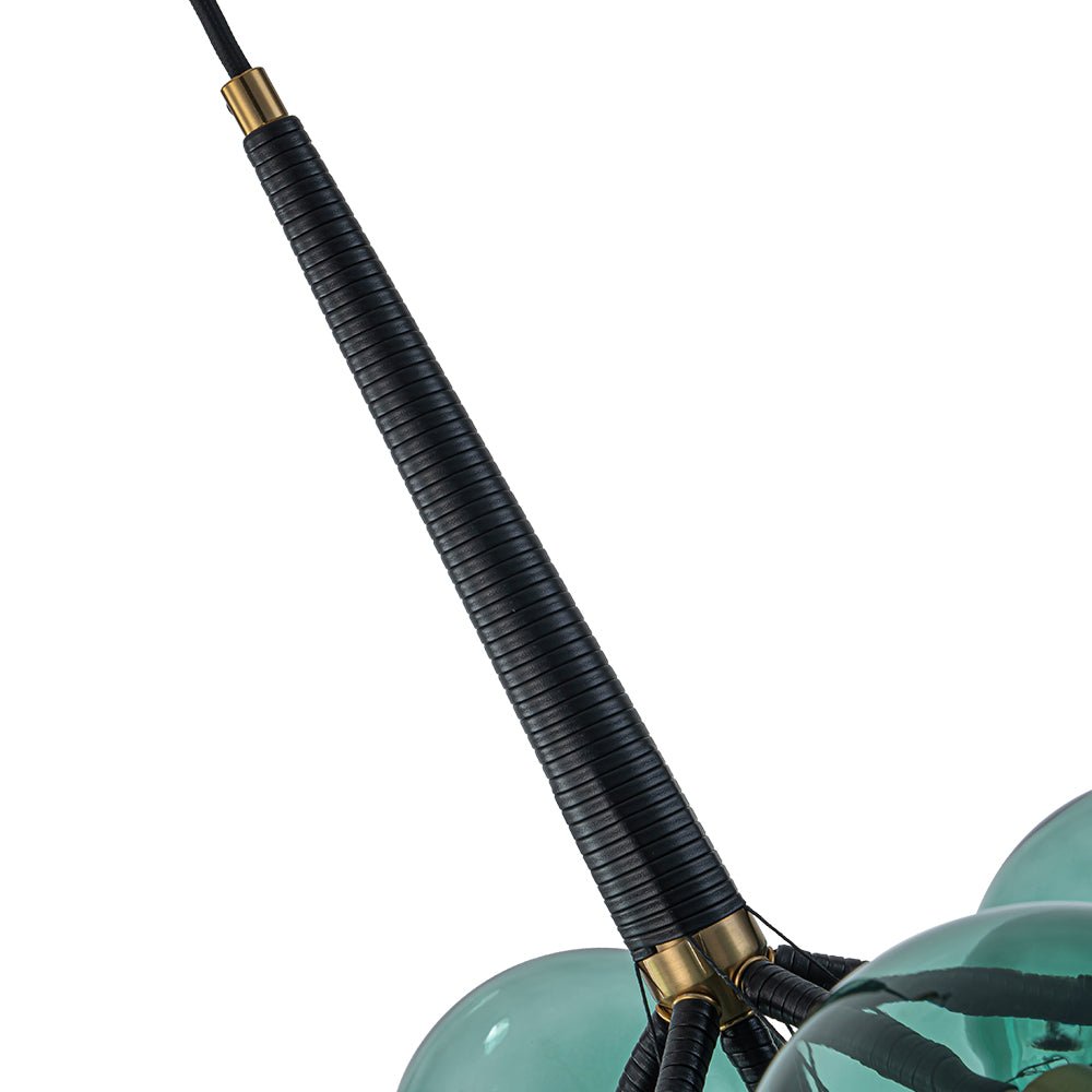 Pendant Light | Green Bubble Glass Chandelier