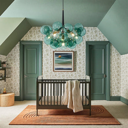 Pendant Light | Green Bubble Glass Chandelier