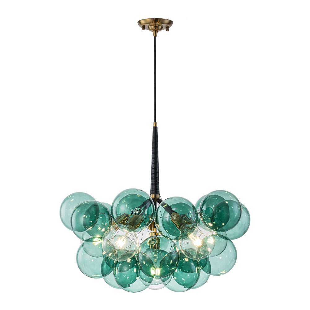 Pendant Light | Green Bubble Glass Chandelier