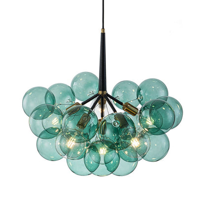 Pendant Light | Green Bubble Glass Chandelier