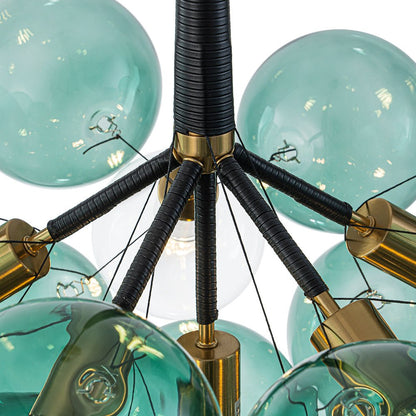 Pendant Light | Green Bubble Glass Chandelier
