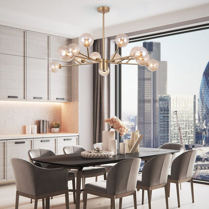 Pendant Light | Branching Glass Globe Chandelier
