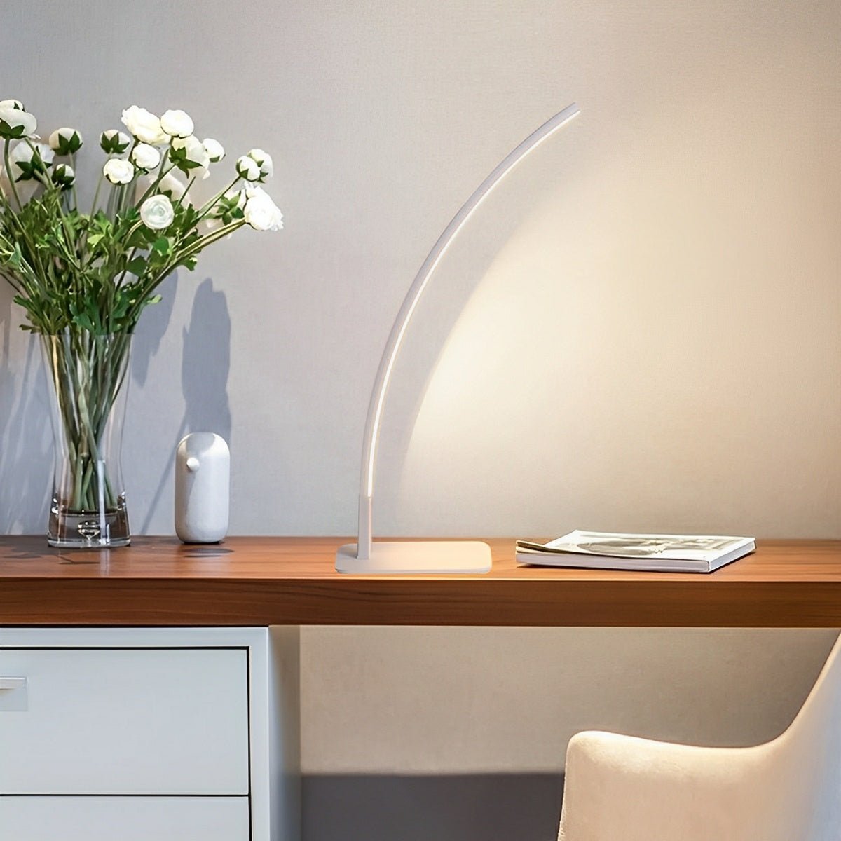 Table Light | Curved Arc LED Design