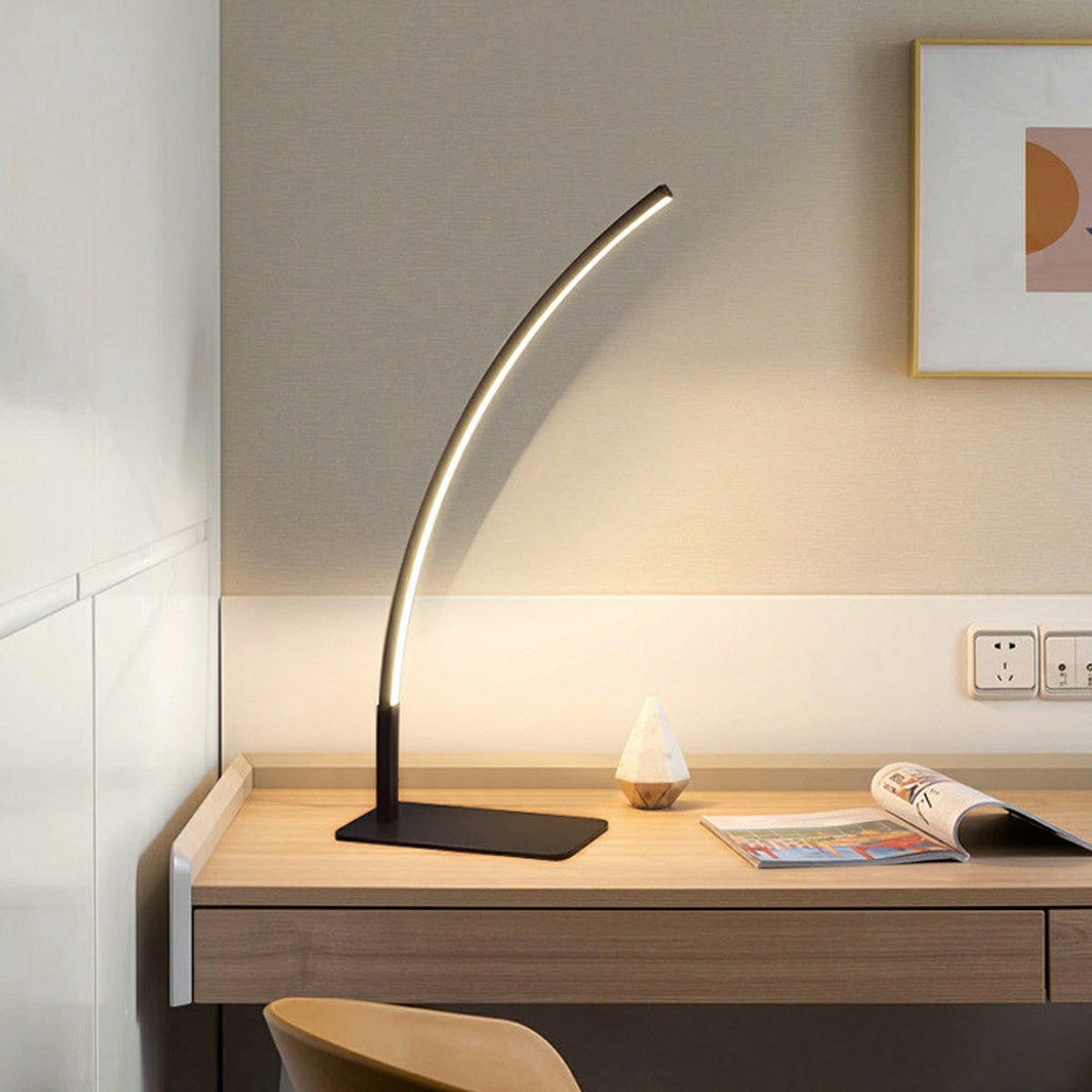 Table Light | Curved Arc LED Design
