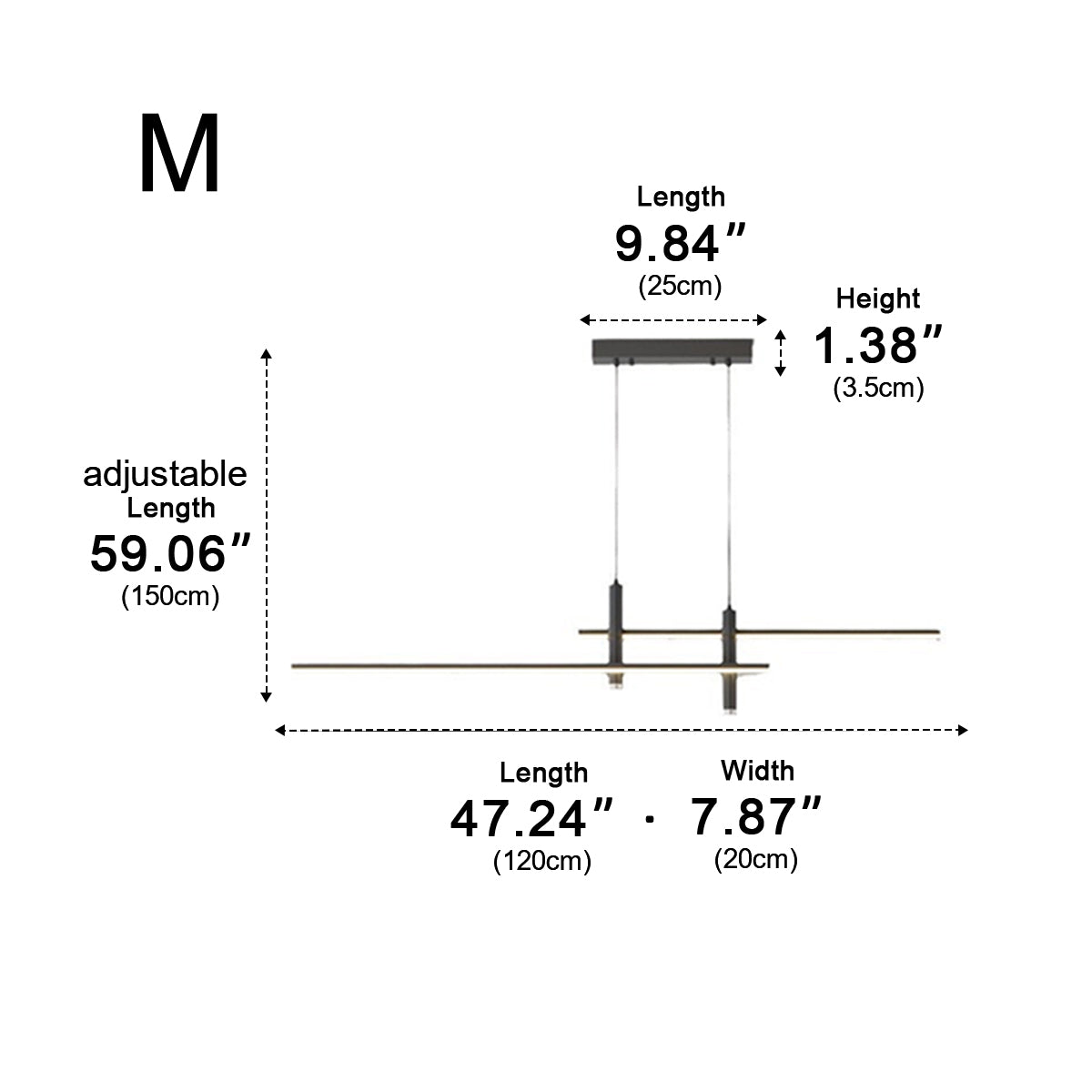 Pendant Light | Linear Bar LED Design