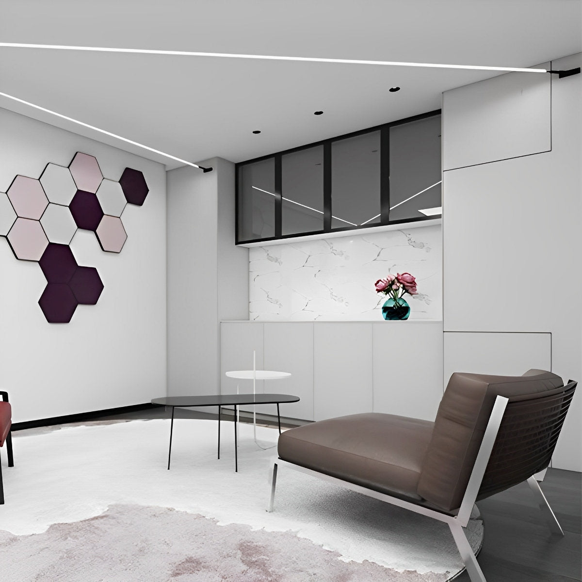 Linear Light | Diagonal Ceiling Line Design