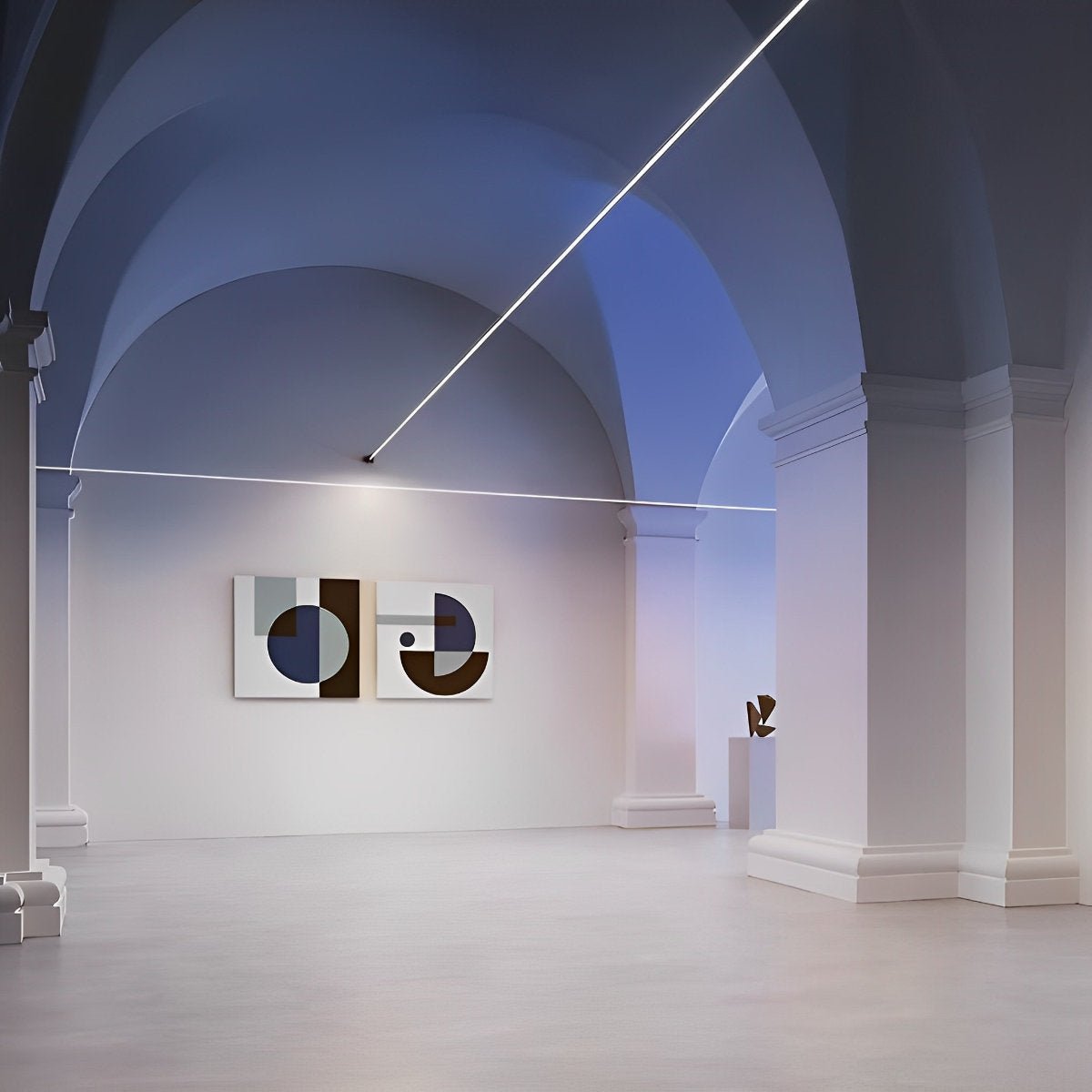 Linear Light | Diagonal Ceiling Line Design