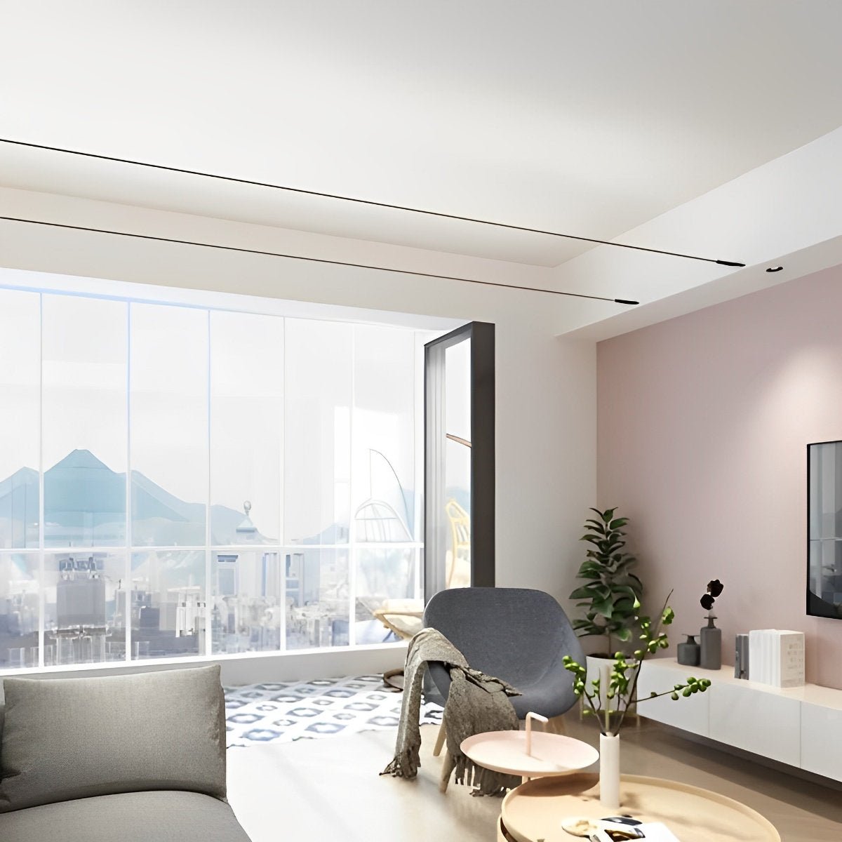 Linear Light | Diagonal Ceiling Line Design