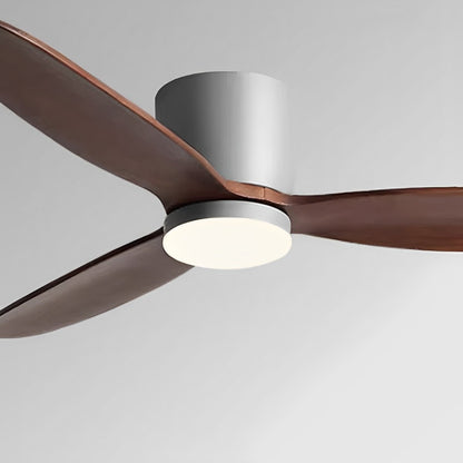 Ceiling Fan | Wood Blade Flush Mount Design