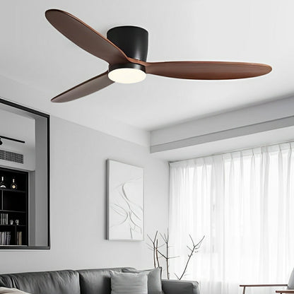 Ceiling Fan | Wood Blade Flush Mount Design