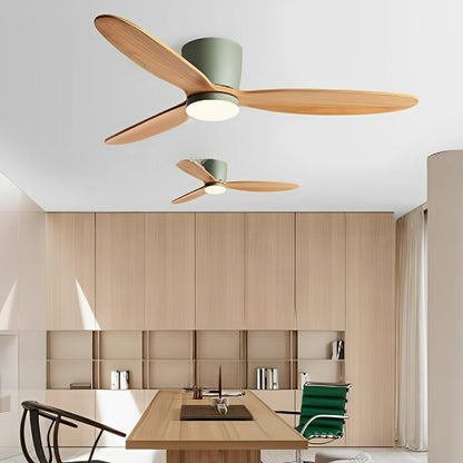 Ceiling Fan | Wood Blade Flush Mount Design