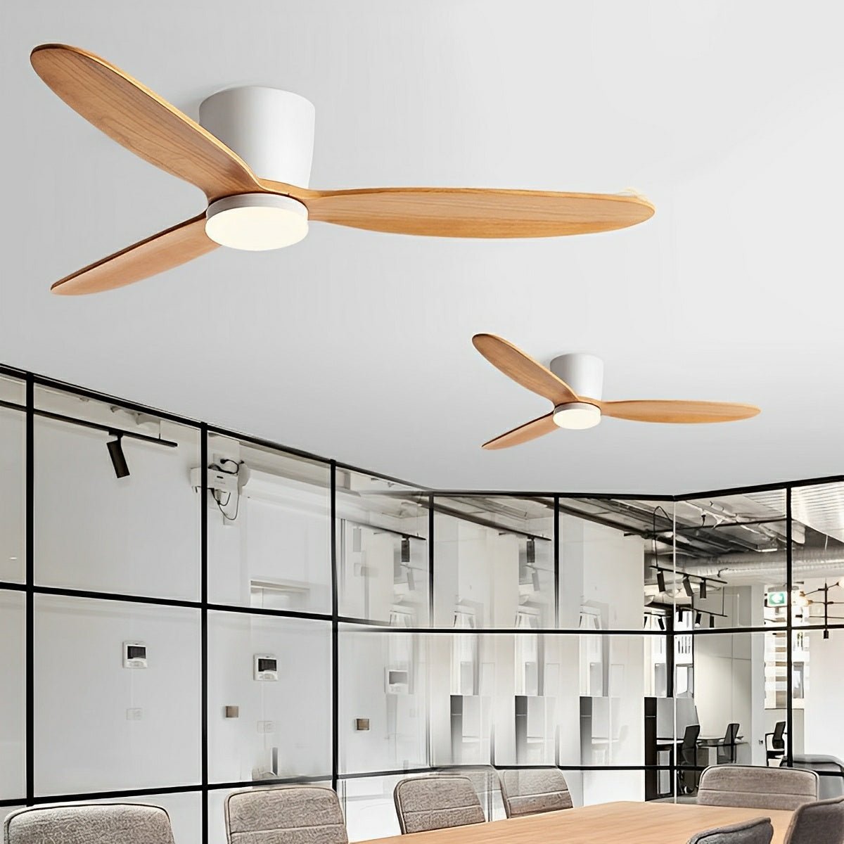 Ceiling Fan | Wood Blade Flush Mount Design