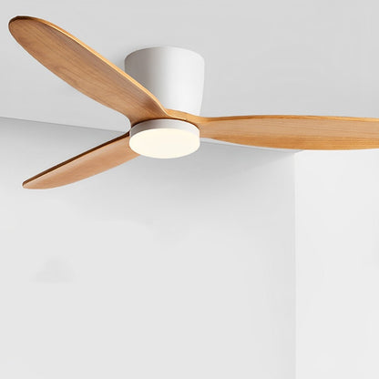 Ceiling Fan | Wood Blade Flush Mount Design