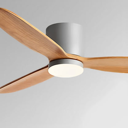 Ceiling Fan | Wood Blade Flush Mount Design