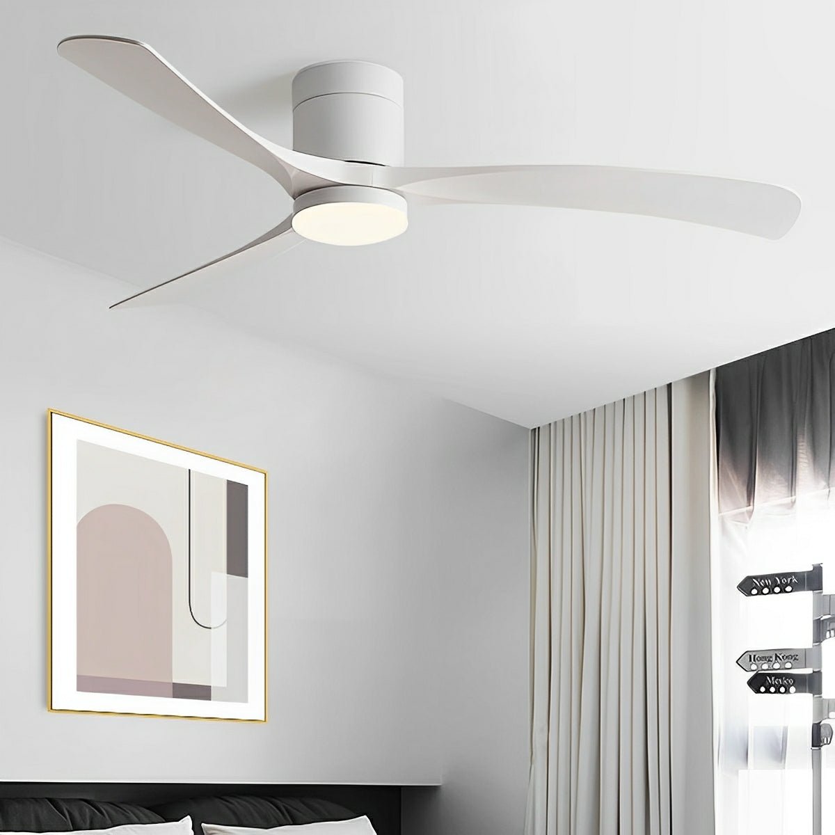Ceiling Fan | Wooden Blade LED Light Design