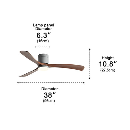 Ceiling Fan | Wooden Blade LED Light Design