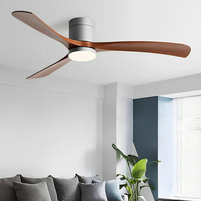 Ceiling Fan | Wooden Blade LED Light Design