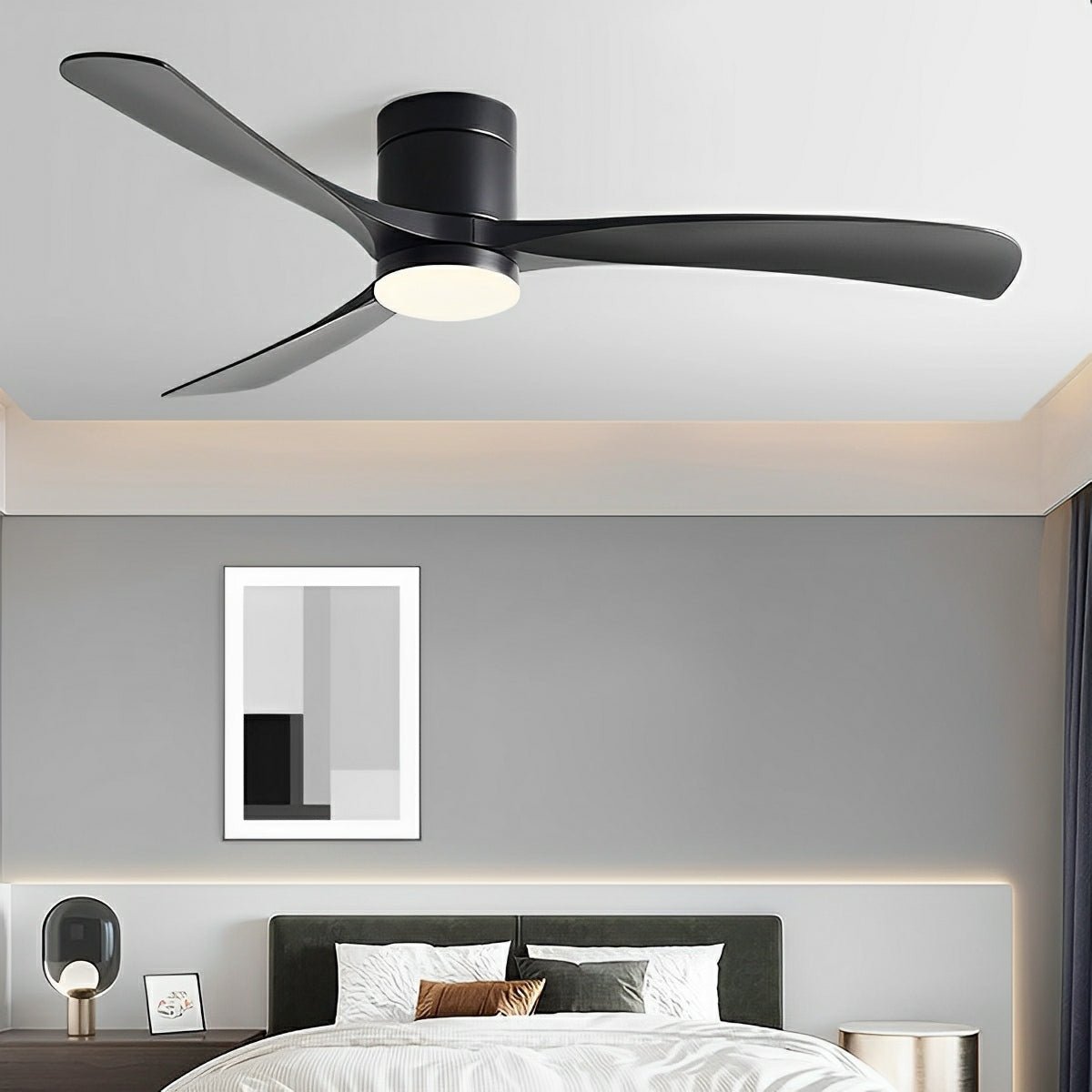 Ceiling Fan | Wooden Blade LED Light Design