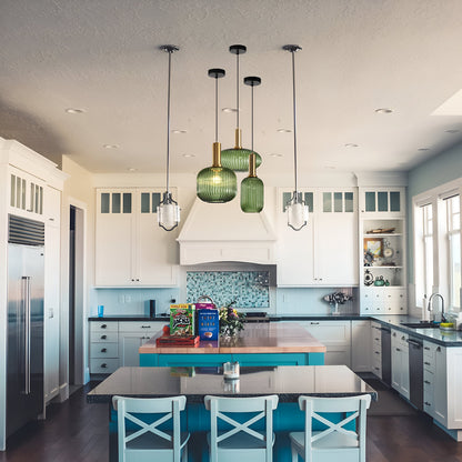Pendant Light | Ribbed Glass Shade Design