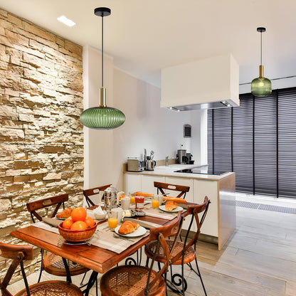 Pendant Light | Ribbed Glass Shade Design