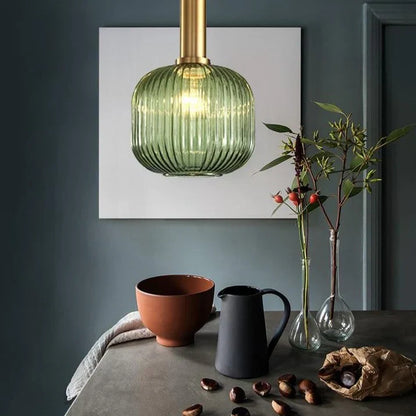 Pendant Light | Ribbed Glass Shade Design