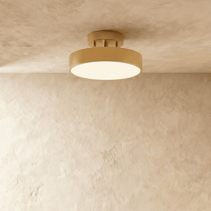 Ceiling Light | Round Drum Flush Mount