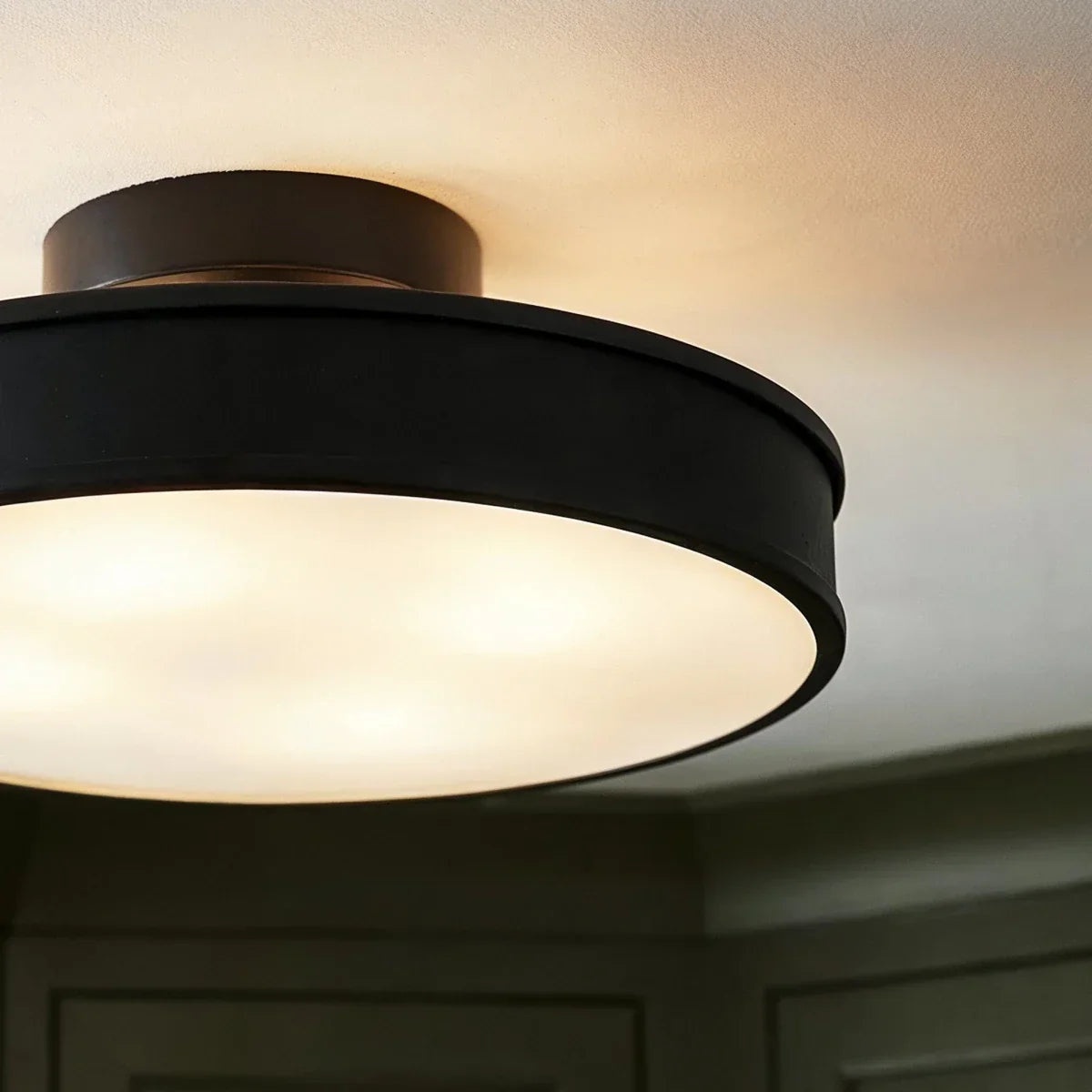 Ceiling Light | Round Drum Flush Mount